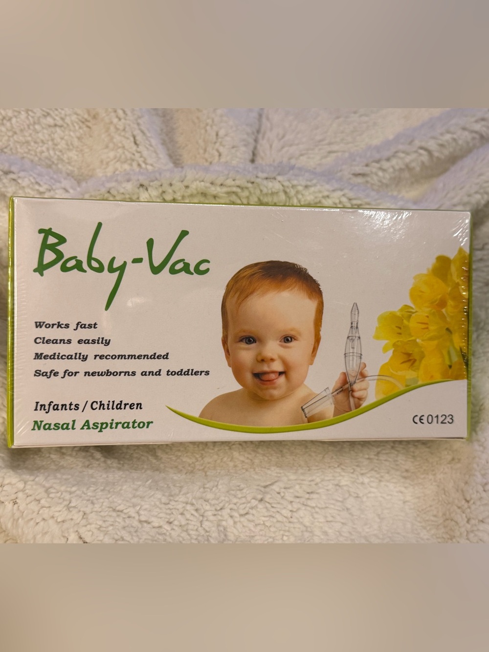 Nasal Aspirator Instructions on Packaging